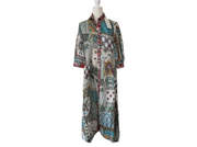 Anjuna Collection Licia Azzurra Blue Floral Maxi Shirt Dress